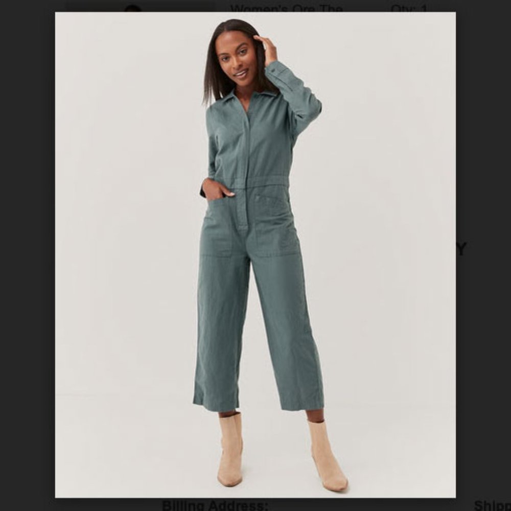 Pact Teal Jumpsuit